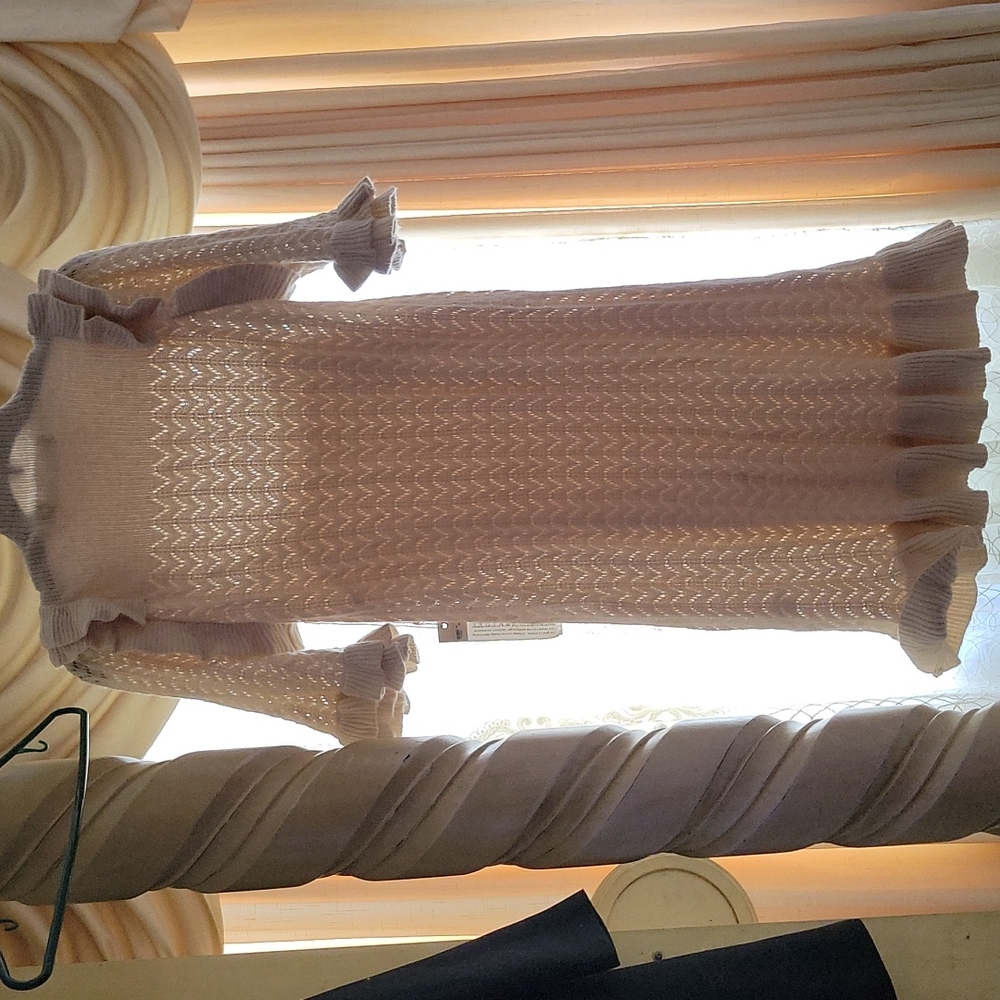 Happy Nature knit dress 55%cotton 25% Rayon 15%Nylon 5%cashmere. Slip 100%poly